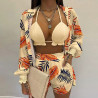 Women's Sexy Three-piece Set Spring Beach Fashion Shorts Set