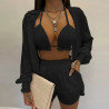 Women's Sexy Three-piece Set Spring Beach Fashion Shorts Set