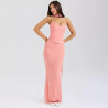 Summer fashion new bra top tie hanging neck high waist slim wrap hip skirt set