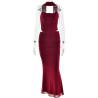 Summer fashion new bra top tie hanging neck high waist slim wrap hip skirt set