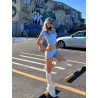 Summer women's clothing new fashion trend letter print slim slimming round-neck hot girl pure cotton T-shirt