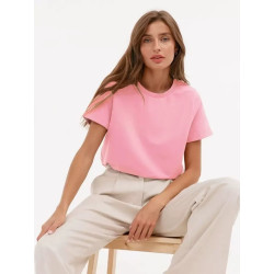 Summer new women's fashion casual home commuting versatile round-neck short-sleeved T-shirt