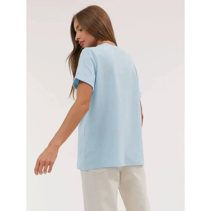 Summer new women's fashion casual home commuting versatile round-neck short-sleeved T-shirt