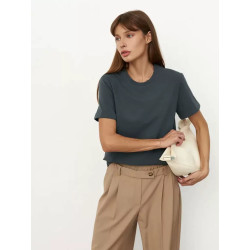 Summer new women's fashion casual home commuting versatile round-neck short-sleeved T-shirt