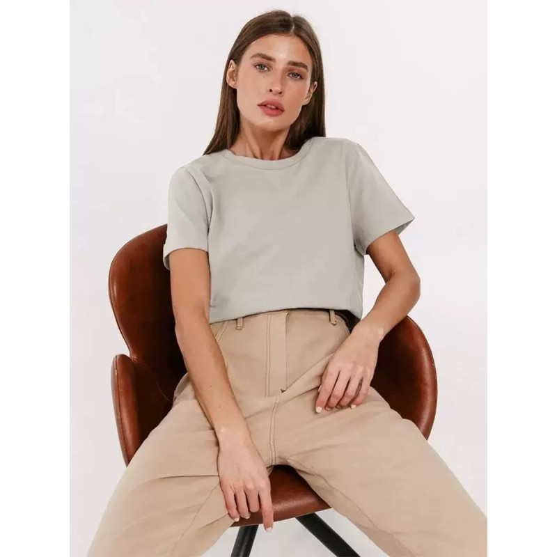 Summer new women's fashion casual home commuting versatile round-neck short-sleeved T-shirt
