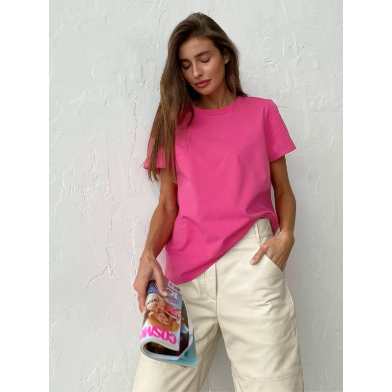 Summer new women's fashion casual home commuting versatile round-neck short-sleeved T-shirt
