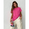 Summer new women's fashion casual home commuting versatile round-neck short-sleeved T-shirt