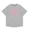 Short-sleeved small daisy dachshund dog print summer round-neck pure cotton gold high silver same style loose T-shirt women