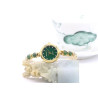 Xinjiang Hetian jade watch with diamond and waterproof quartz watch