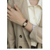 Retro small dial ladies watch niche high-end genuine leather small square watch light luxury temperament quartz watch