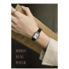 Retro small dial ladies watch niche high-end genuine leather small square watch light luxury temperament quartz watch