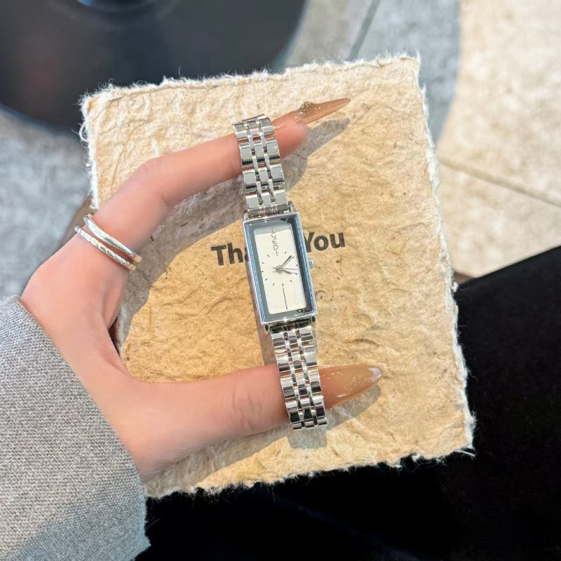 Gedi temperament steel strap watch for women light luxury simple exquisite versatile small square watch for women retro