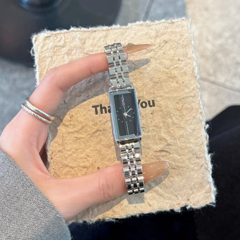 Gedi temperament steel strap watch for women light luxury simple exquisite versatile small square watch for women retro