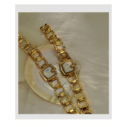 Bracelet chain watch for women, fashionable, simple, retro, and niche female watch