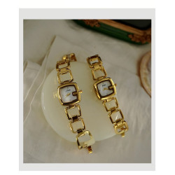 Bracelet chain watch for women, fashionable, simple, retro, and niche female watch