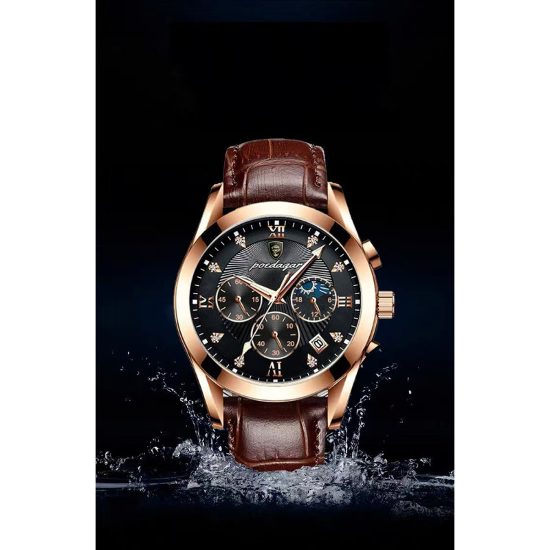 New waterproof luminous calendar high-end men's watch trendy fashion business atmospheric sports watch