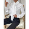 New fashion long-sleeved commuting professional wear women's shirt streamer shirt temperament