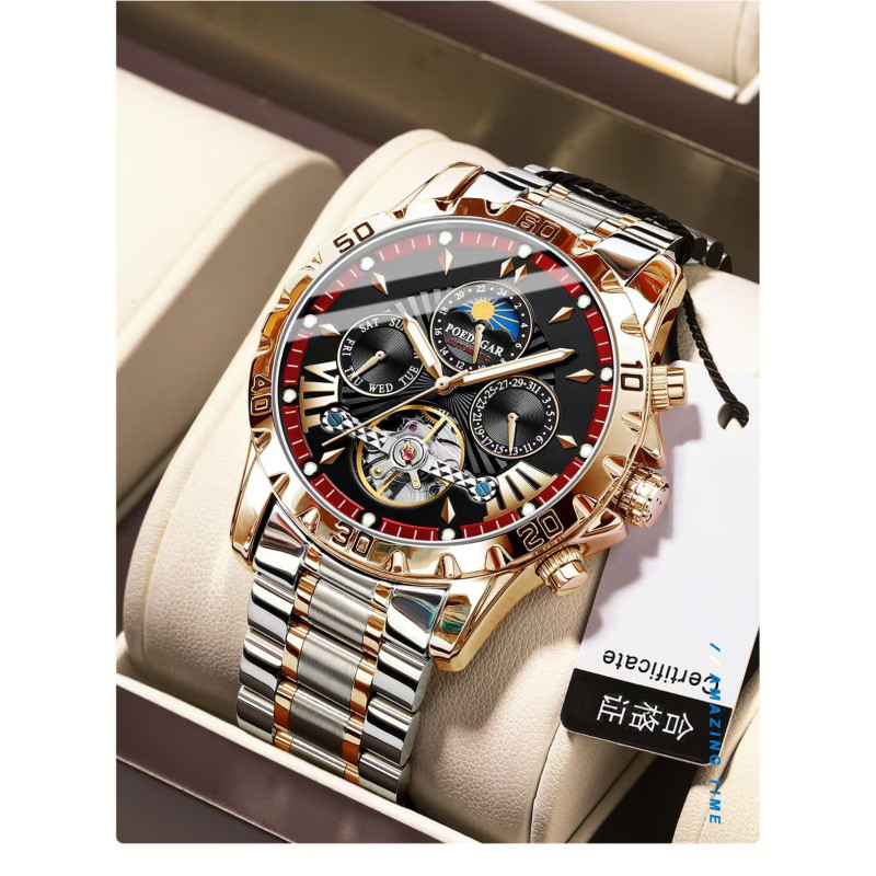 Swiss brand waterproof new fully automatic mechanical watch men's watch hot sale