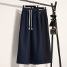 Large size Leysell Tencel soft jeans women's narrow version straight casual versatile slimming wide-leg pants