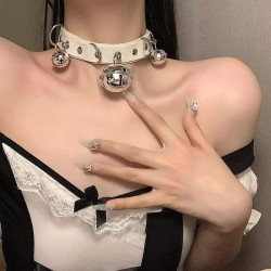 Women's bell traction rope necklace clavicle chain choker neck ring neck design sense fashion chain