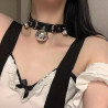 Women's bell traction rope necklace clavicle chain choker neck ring neck design sense fashion chain