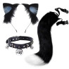 Cosplay cat ears hair hoop cat tail jewellery handmade cute cat girl beast ears hair ornaments beast tail accessories set