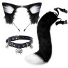 Cosplay cat ears hair hoop cat tail jewellery handmade cute cat girl beast ears hair ornaments beast tail accessories set