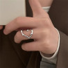 Heavy vintage sterling silver ring for women