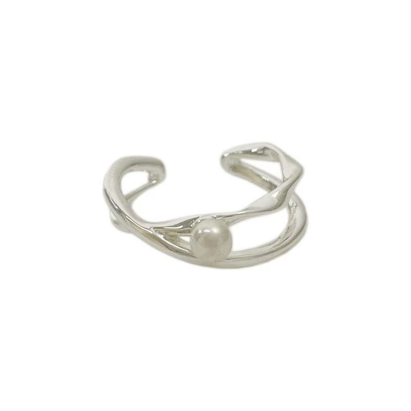 Niche design plain ring high-end fashion personality open ring for women