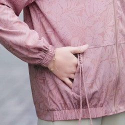 Outdoor UV-proof hooded sunscreen women's printed breathable middle-aged and elderly mother's loose thin coat