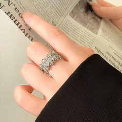 Design niche women's full diamond fortune ring