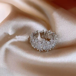 Design niche women's full diamond fortune ring