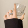 Design niche women's full diamond fortune ring
