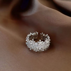 Design niche women's full diamond fortune ring