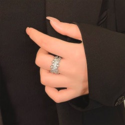 Design niche women's full diamond fortune ring
