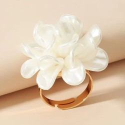 Distant Love French Gentle Camellia Ring for Women