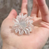 Amoi resin frosted flower ring
