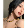 Retro exaggerated gold necklace for ladies