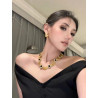 Retro exaggerated gold necklace for ladies