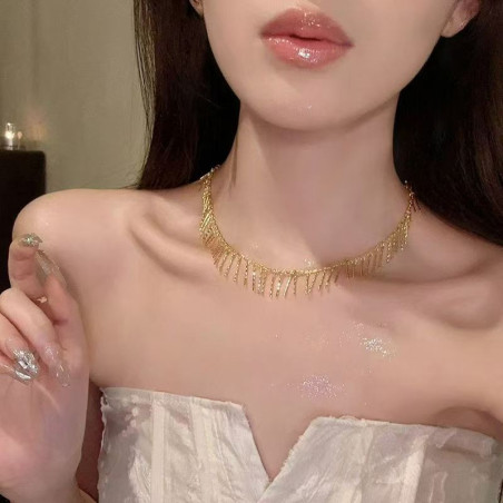 Tassel necklace women's light luxury niche design