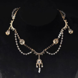 Exotic Dunhuang style flat collar Tang style necklace classical Chinese style clavicle necklace