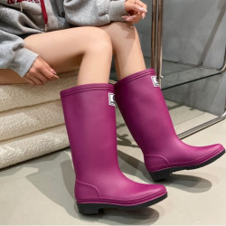 Fashion rain boots kitchen couple waterproof non-slip mountaineering water boots adult tall long water shoes