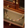 Colorful zircon necklace short clavicle chain