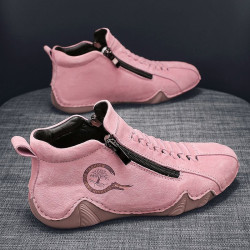 Genuine leather sports casual shoes women's shoes new non-slip versatile soft sole side zipper boots