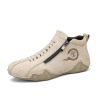 Genuine leather sports casual shoes women's shoes new non-slip versatile soft sole side zipper boots