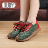 Accompanying casual sports shoes women's soft sole top layer cow frosted thick sole anti-slip wear-resistant lacing