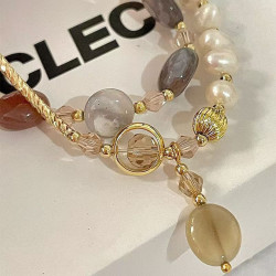 women's new chinese style double layer bracelet