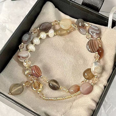 women's new chinese style double layer bracelet