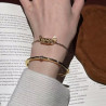 Antique Five Coin Emperor Running Ring Braided Bracelet