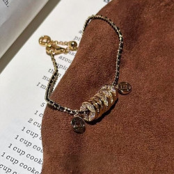 Antique Five Coin Emperor Running Ring Braided Bracelet